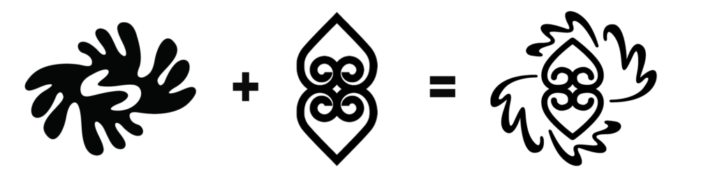 Bi Nka Bi and Asase Ye Duro combined in the Fair Travel logo